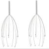 AnHua 2 Pcs Antistress Head Massager Relaxing Relieving Present Treatment Stress Scalp Octopus Head Massager Relaxer Hair Claw (Silver) view 1