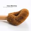Dish Brush with Handle,Eco-Friendly Kitchen Dish Scrub Brush for Dishes(Pot Dish Scrubber),Coconut Fiber Bristle with Wooden Handle,Dishwashing Brush with Handle for Pan view 3