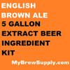 English Brown Ale Homebrew 5 Gallon Beer Extract Ingredient Kit - My Brew Supply view 1