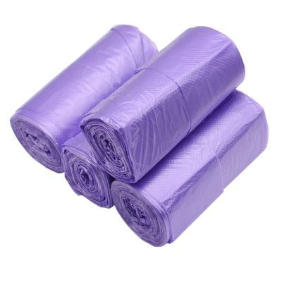 100 Counts 4 Gallon 45x60Cm Kitchen Purple Trash Bags with Handles for Bathroom Trash Bags, Contractor Bags (100pcs Purple 45x60CM)