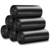100 Counts 4 Gallon 45x60Cm Kitchen Trash Bags with Handles for Bathroom, Home and Office(100pcs Black 45x60CM) view 1
