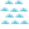 10pcs Fans Cake Topper Birthday Cupcake Topper Fruit Dessert Pick for Wedding Birthday Baby Shower Supplies - Blue view 1