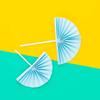 10pcs Fans Cake Topper Birthday Cupcake Topper Fruit Dessert Pick for Wedding Birthday Baby Shower Supplies - Blue view 3