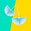 10pcs Fans Cake Topper Birthday Cupcake Topper Fruit Dessert Pick for Wedding Birthday Baby Shower Supplies - Blue view 4