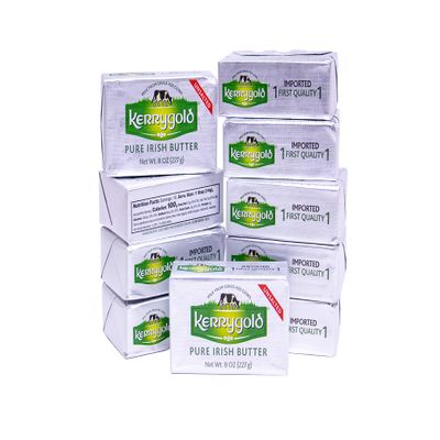 Kerrygold Unsalted Butter, 8 Oz Foil Pack (Pack of 10)
