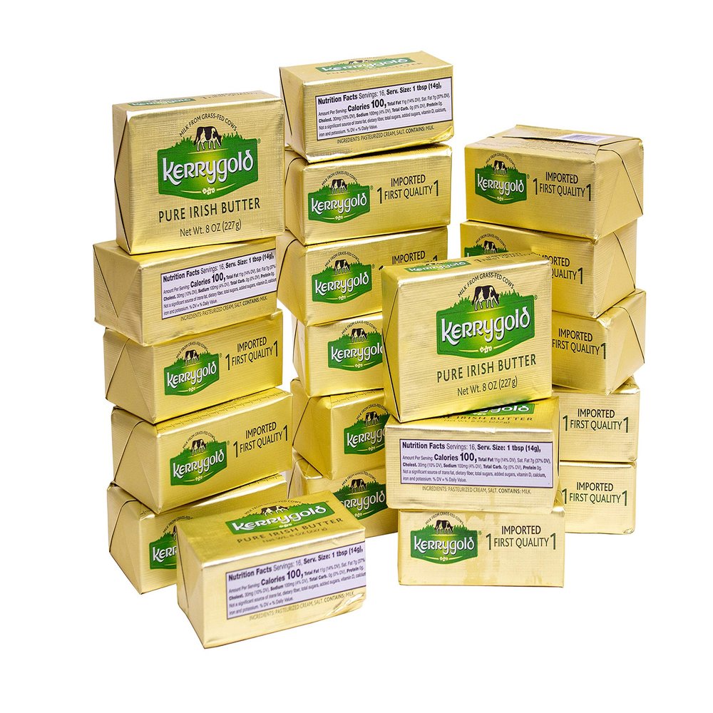 Kerrygold Salted Butter, 8 Oz Foil Pack (Pack Of 20)