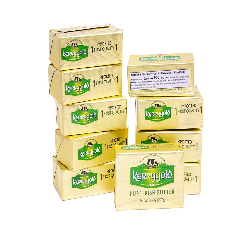 Kerrygold Salted Butter, 8 Oz Foil Pack (Pack Of 10)