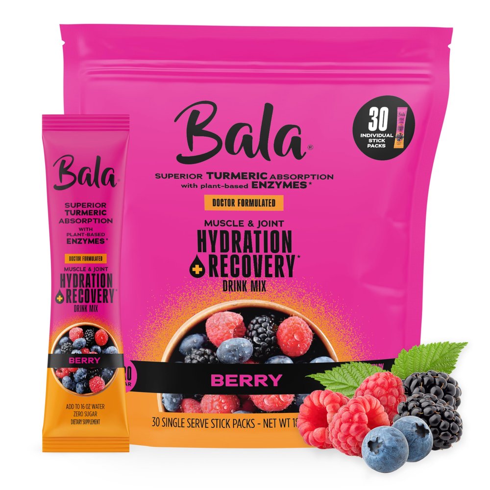 BALA Enzyme Hydration & Sugar-Free Drink Mix Powder - may contributes to overall wellness - Berry 0.25oz (30 Count)