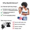 BackEmbrace Posture Corrector for Women and Men - Made in USA - Slim and Adjustable Shoulder Brace - Back Brace for Back Pain Relief - Black Drizzle XL view 2