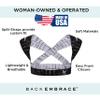 BackEmbrace Posture Corrector for Women and Men - Made in USA - Slim and Adjustable Shoulder Brace - Back Brace for Back Pain Relief - Black Drizzle XL view 3
