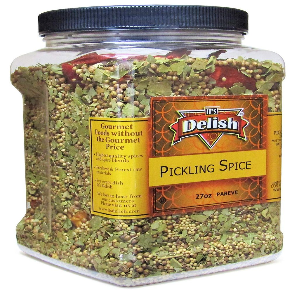 Pickling Spice by It's Delish, 27 oz Jumbo Reusable Container | Gourmet All Natural Blend of Pickling Spices and Herbs for Pickles and Canning