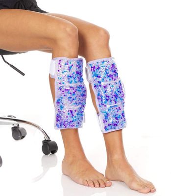 Hot Cold Shin and Calf Ice Packs by FOMI Care | 2 Pack | Leg Wrap for Swelling, Bruises, Sprains Pain Relief | Flexible Compress for Runners, Dancers, Yoga | Fabric Backing | Freezable, Microwavable