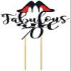12pcs Birthday Cake Toppers 70th Cupcake Toppers Glitter Cake Picks for Birthday Party Supplies - Fabulous 70 view 3