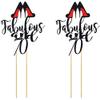 12pcs Birthday Cake Toppers 70th Cupcake Toppers Glitter Cake Picks for Birthday Party Supplies - Fabulous 70 view 4