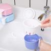 Denture Case Box Denture Cup with Strainer False Teeth Container Holder for Travel Retainer Cleaning view 2