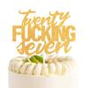 Twenty Seven Gold Glitter Cake Toppers 27 Years Old 27th Birthday Anniversary Party Decorations Supplies view 1
