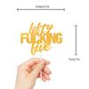 Fifty Five Gold Glitter Cake Toppers 55 Years Old 55th Birthday Anniversary Party Decorations Supplies view 2