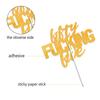 Fifty Five Gold Glitter Cake Toppers 55 Years Old 55th Birthday Anniversary Party Decorations Supplies view 3