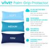 Vive Palm Grip Protector (3 Pack) - Hand and Finger Contracture Cushions - for Arthritis, Skin Breakdown, Exercise Strength - Comfortable Elastic Band Sized for Men and Women - Stroke Patient Rehab view 2