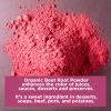 HQOExpress Organic Beetroot Powder - Organic Superfood - Nitric Oxide Booster - Non-GMO - Kosher - Sustainably Grown - 34oz Chef Jar view 3