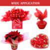 Morepack Valentines Red Cellophane Wrap Roll, 16 Inch x 100 Ft Translucent Colored Cellophane Wrapping Paper for Gift Baskets, DIY Arts Crafts Decoration and More view 4