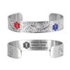 ASTERY Custom Medical Alert Bracelets for Women MenClassic Stainless Steel Medical ID Bracelet Personalized Emergency Identification Cuff Bangle,6.5 to 8.5 Inches view 1
