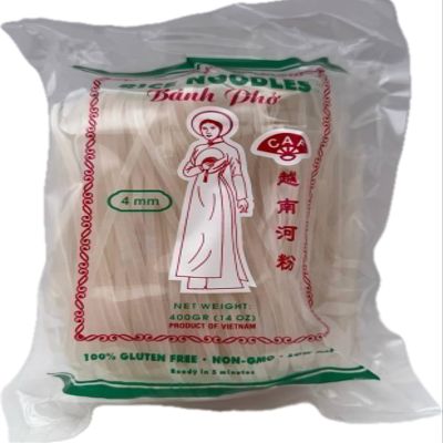CAF Premium Rice Noodles  Gluten-Free Banh Pho Rice Sticks for Pho, Pad Thai & Stir-Fry  14 Ounce, 4mm (Pack of 1)  Vietnamese & Thai Style Rice Noodles