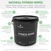 Wipex Yoga Mat Cleaner Wipes - Plant-Based Lemongrass, Eucalyptus & Vinegar Wipes for Gym & Fitness Equipment & All Purpose Gym Cleaning - Safe for Peloton Bikes & Treadmills - 400 Count view 3