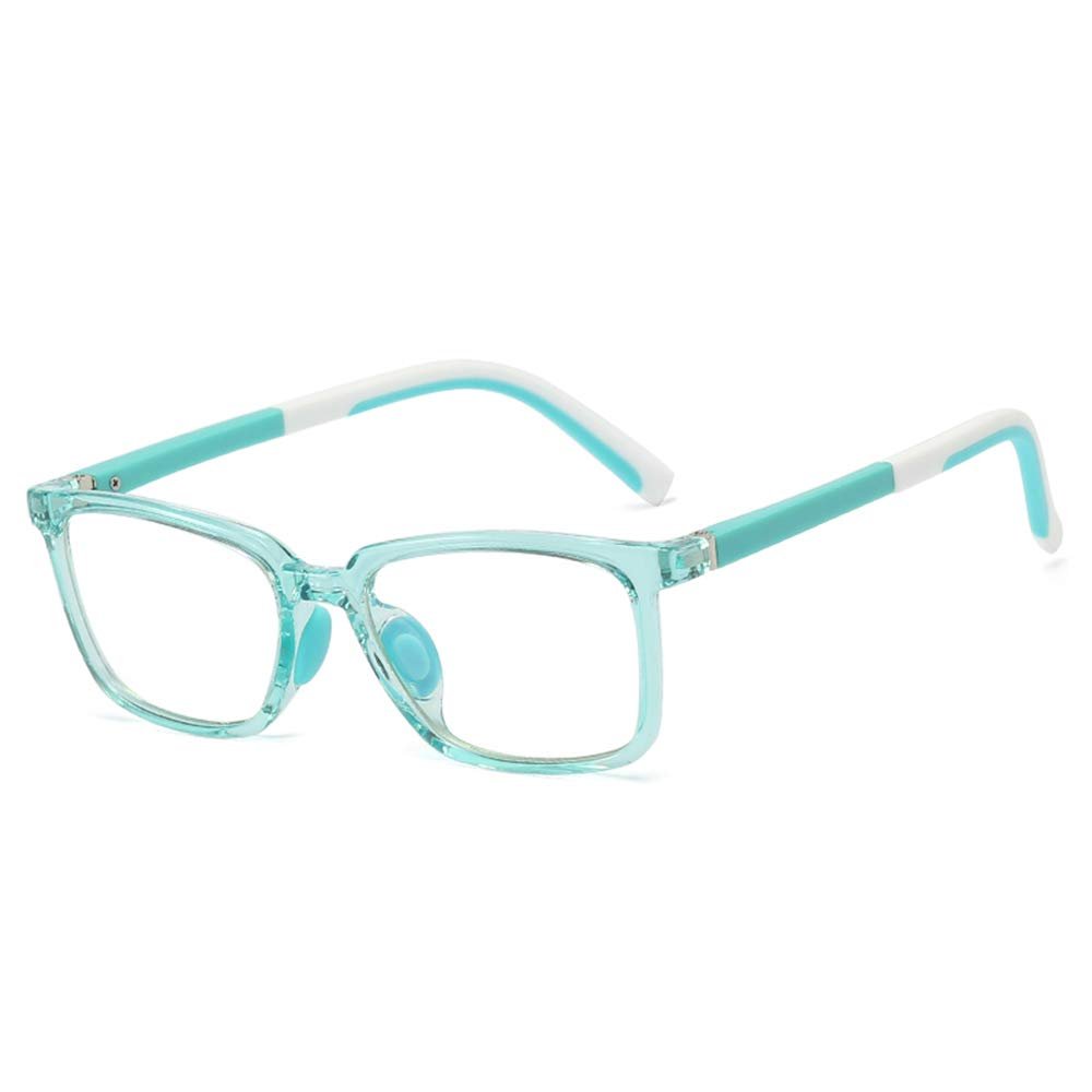 Fantiace Kids Blue Light Blocking Glasses Square Eyeglasses Frame for Children Eyewear Age 6-12 (C2)