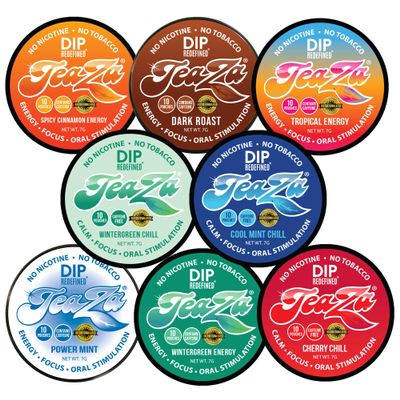 TeaZA Energy Variety Pack - Flavored Pouches (8 Pack)