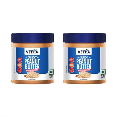 Veeba Peanut Butter Crunchy, 340g - Pack of 2