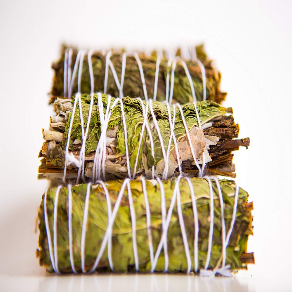 12 Peppermint & White Sage Mix Sage Sticks (Bulk Smudge Bundle)