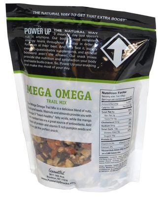 GourmetNut Power Up Trail Mix, Mega Omega Trail Mix 26 oz - SET OF 2