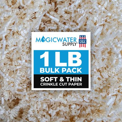 MagicWater Supply - 1 LB - Cream - Soft & Thin Crinkle Cut Paper Shred Filler great for Gift Wrapping, Basket Filling, Birthdays, Weddings, Anniversaries, Valentines Day, and other occasions