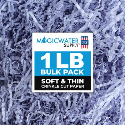MagicWater Supply - 1 LB - Lavender - Soft & Thin Crinkle Cut Paper Shred Filler great for Gift Wrapping, Basket Filling, Birthdays, Weddings, Anniversaries, Valentines Day, and other occasions