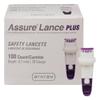 Assure Lance Plus 30G Safety Lancets for Blood Testing  Single Use Finger Pricker for Blood Sugar, Hidden Needle with Automatic Lockout, 0.7mm Depth, Safe & Gentle Capillary Sampling, 100 Count view 1