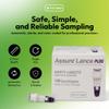 Assure Lance Plus 30G Safety Lancets for Blood Testing  Single Use Finger Pricker for Blood Sugar, Hidden Needle with Automatic Lockout, 0.7mm Depth, Safe & Gentle Capillary Sampling, 100 Count view 2
