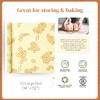 Bee's Wrap Beeswax Wraps for Food - Cut to Size 14x52" Beeswax Wrap Roll - Made in USA Reusable Natural Food Wrap - Honeycomb view 3