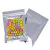 100 Pack Resealable Mylar Bags- 4 x 6 Inch Flat Zip lock Bags Food Storage Packaging Pouch Clear Silver Aluminum Foil Bags view 1