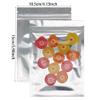 100 Pack Resealable Mylar Bags- 4 x 6 Inch Flat Zip lock Bags Food Storage Packaging Pouch Clear Silver Aluminum Foil Bags view 2