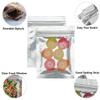 100 Pack Resealable Mylar Bags- 4 x 6 Inch Flat Zip lock Bags Food Storage Packaging Pouch Clear Silver Aluminum Foil Bags view 4