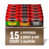 Jack Link's Beef Jerky Bold Variety Pack - Includes Sweet & Hot, Jalapeno and Peppered Jerky, Bulk Protein Snack Pack, Good Source of Protein, Meat Snacks Made with 100% Beef - 1.25 Oz (Pack of 15) view 1