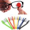 5 Pcs Mini Sun Glasses Eyeglass Microfiber Spectacles Cleaner Soft Brush Cleaning Tool Mini Microfiber Glasses Eyeglasses Cleaner Cleaning Clip (Blue,Green,Black,Red,Orange) view 1