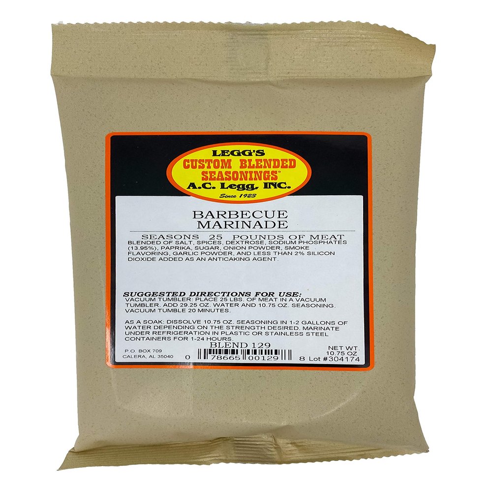 AC Legg Old Plantation Seasonings - Barbecue Marinade Seasoning for 25 pounds of meat - 10.75 ounces