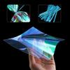 Shappy 120 Pcs Iridescent Cellophane Bags Small Holographic Treat Bag with Twist Ties Valentine's Day Iridescent Gift Wrap for Wedding Birthday Party Favors(5 x 7 Inch) view 3