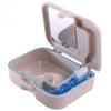 Orthdent Denture Box Case Bath Container and Brush with Mirror False Teeth Storage Box for Travel Daily Denture Care view 1