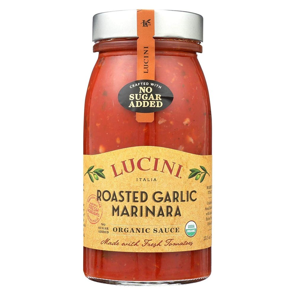 Lucini Organic Roasted Garlic Sauce (Pack of 6)