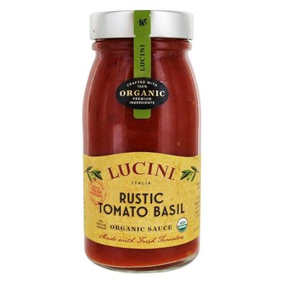 Lucini Organic Rustic Tomato Basil Sauce (Pack of 6)