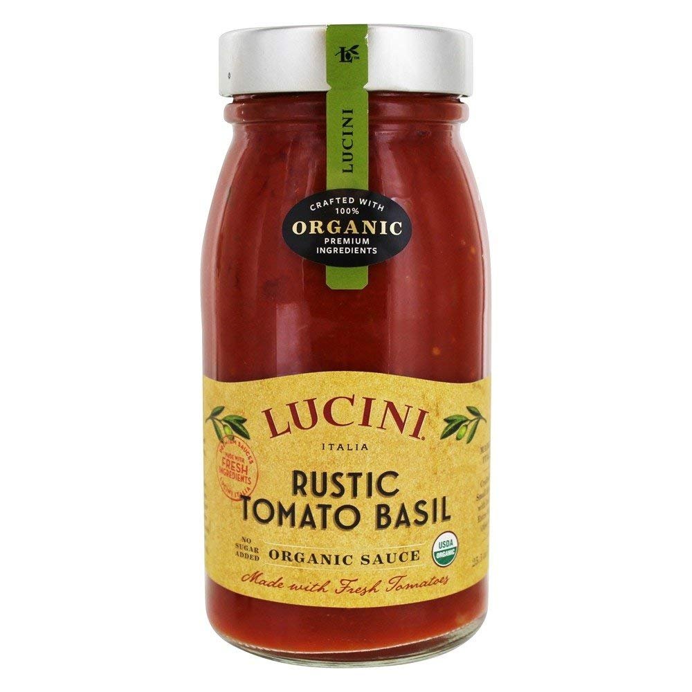 Lucini Organic Rustic Tomato Basil Sauce (Pack of 6)