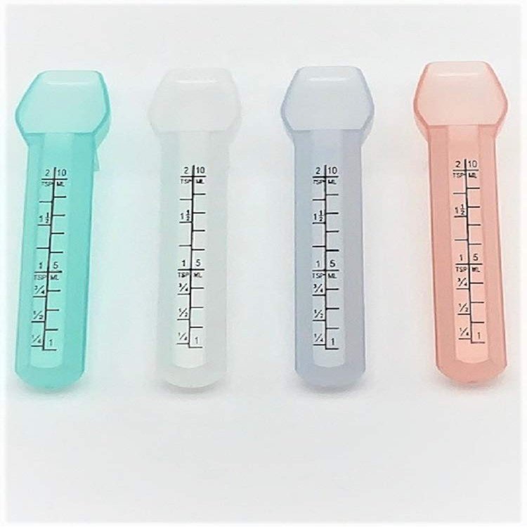 Calibrated Liquid Dosing Medicine Spoon  10 mL / 2 tsp Measuring Spoon for Liquid Medicine, BPA-Free, Easy-Read Graduations, Dishwasher Safe  4 Pack (250)
